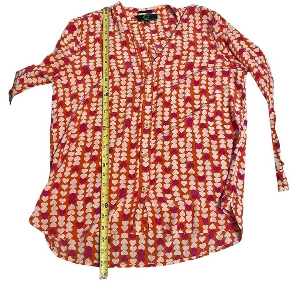 NEW Silk Hearts blouse size XL holiday Valentine’s Day - Picture 5 of 6